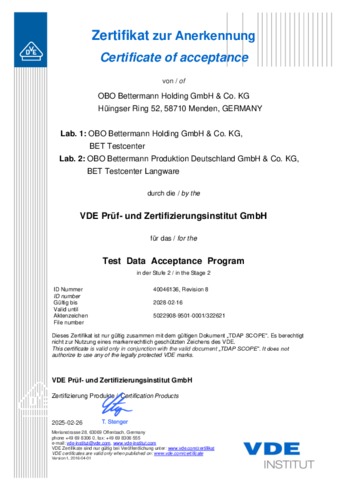 Zertifikat zur Anerkennung für das TDAP Menden (Deutschland) Zertifikat zur Anerkennung für das TDAP Menden (Deutschland)