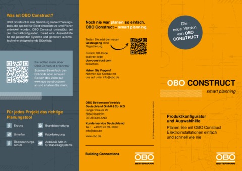 OBO Construct - Planungssoftware und Produktkonfiguratoren
