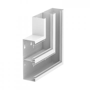 Angle plat, symétrique, concave, double, pour goulotte d'appareillage Rapid 80, type GS-D70210