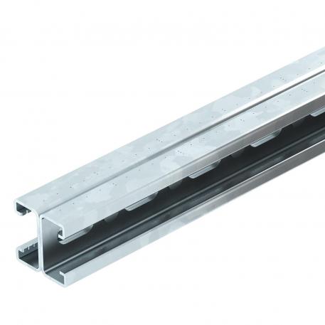 Rail de montage MS4142, ouverture 22mm, double, FS, perforé 6000 | 41 | 42 | 2 | galvanisé sendzimir