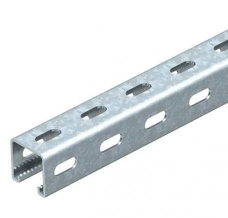 Rail de montage, MS4141, largeur de fente 22 mm, FT, perforation latérale 1000 | 41 | 41 | 2 | galvanisé à chaud par trempage