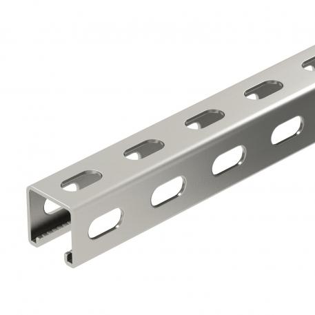 Rail profilé MS4141, fente 22 mm, A2, perforation latérale 1000 | 41 | 41 | 2 | nu, traité