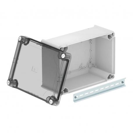 Boîte de dérivation, T350, fermée, couvercle haut transparent 267x182x127 |  | IP66 | aucun | gris clair; RAL 7035