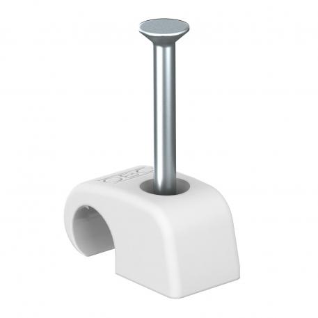 Clip isolant à clouer type 2026, blanc pur 25 | 7 | 12 | 2,0 x 25 | blanc pur; RAL 9010