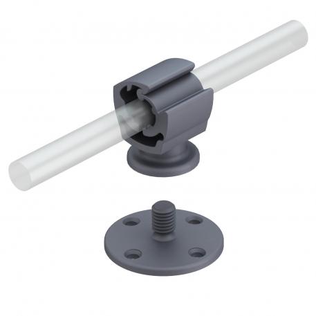 Supporto per tondo Rd 8-10 mm con base adesiva  | 