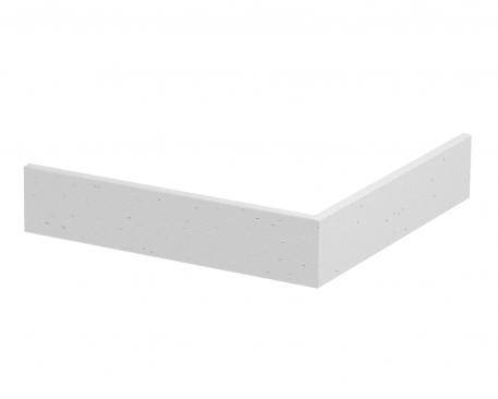 Couvercle pour angle extérieur, cannelé 76,5 | blanc pur; RAL 9010