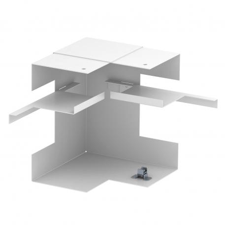 Angolo interno, asimmetrico, doppio, per canale incasso apparecchi Rapid 80 tipo GS-D90170 bianco; RAL 9010