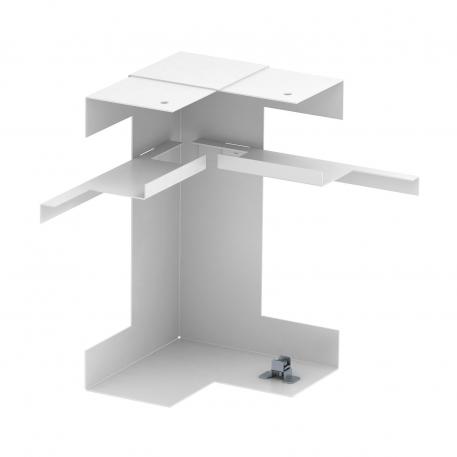 Angle intérieur, asymétrique, double, pour goulotte d'appareillage Rapid 80, type GS-D70210 blanc pur; RAL 9010