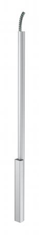 Colonne de distribution, type ISS110100F 2300 | Socle | aluminium | blanc pur; RAL 9010 | 