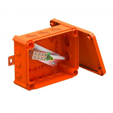 FireBox T160 mit Einsteckdichtungen, Einzelklemmen 176x135x67 | 12 | IP66 | 7 x M25 5 x M32 | pastellorange; RAL 2003