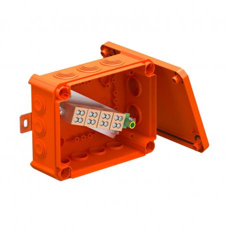 FireBox T160 mit Einsteckdichtungen, Doppelklemmen 176x135x67 | 12 | IP66 | 7 x M25 5 x M32 | pastellorange; RAL 2003