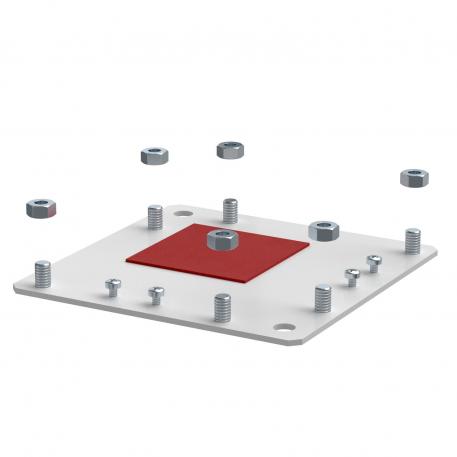 Contropiastra per angolare piatto bianco; RAL 9010