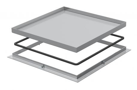 Cassette à cadre pour trappe d'inspection, RK, taille nominale 350-3, acier inoxydable 15 | 13