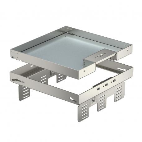 Cassette réglable en hauteur avec sortie de cordon, RKSNUZD3, acier inoxydable